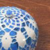 Boîte en grès – Motif napperon marbré bleu – Image 5