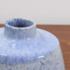 Vase en grès – Inspiration japon bleu ciel moucheté – Image 2